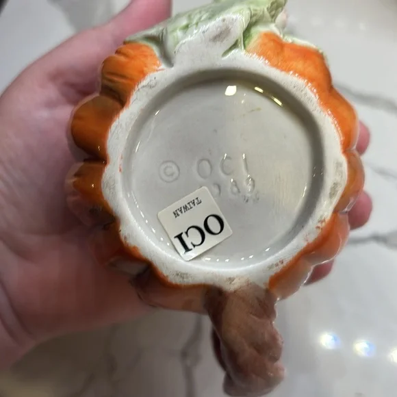 Halloween Pumpkin Pitcher and creamer Fitz & Floyd 1989 - Picture 2 of 10